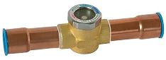 Moisture-liquid indicator flare connection
